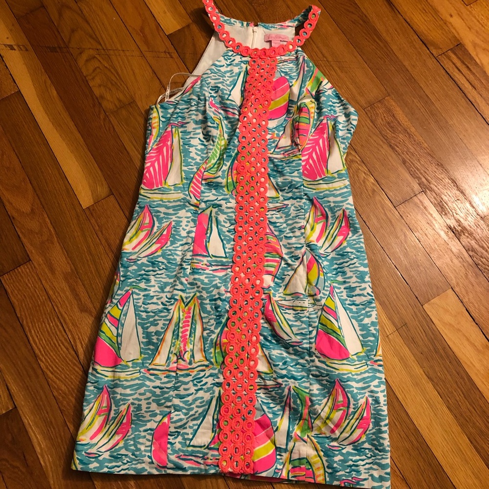 Lilly Pulitzer shift dress size 2- You Gotta Regatta Sailboat Dress